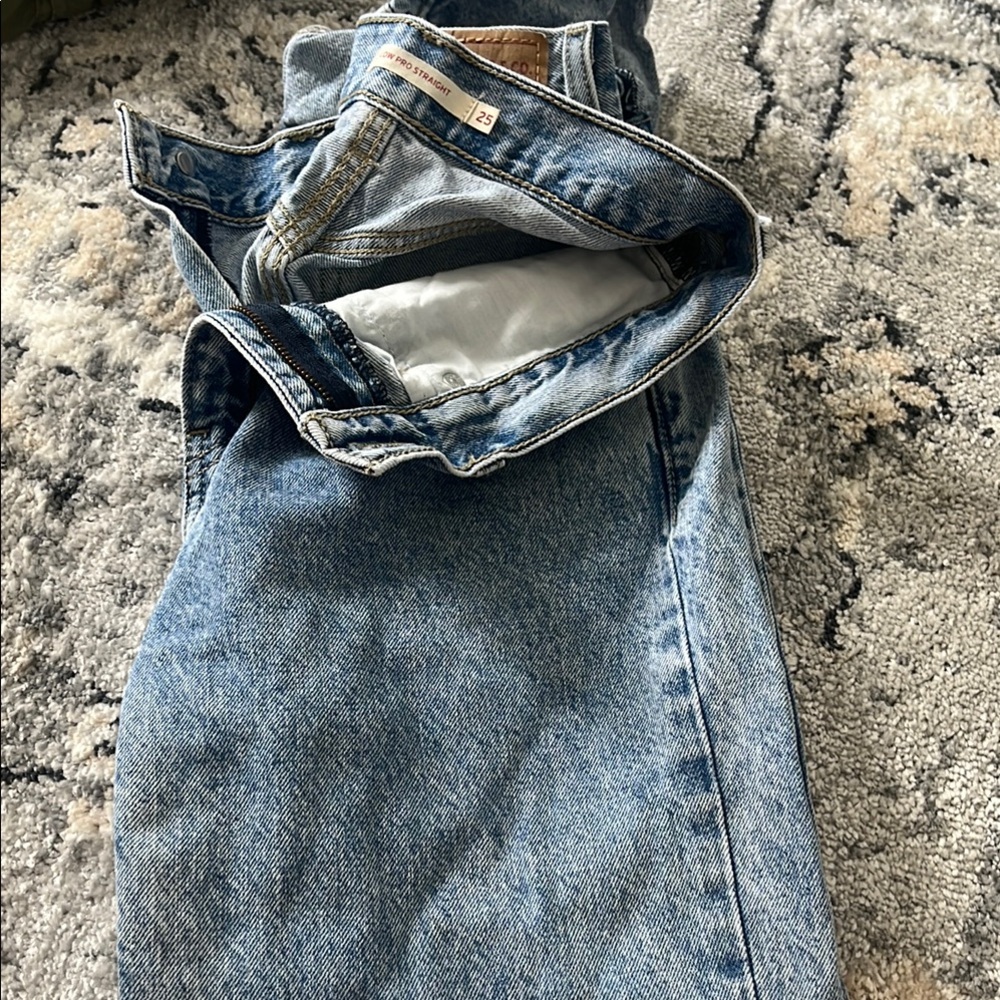 Levi's Blue Slim Straight Jeans with Vintage Wash